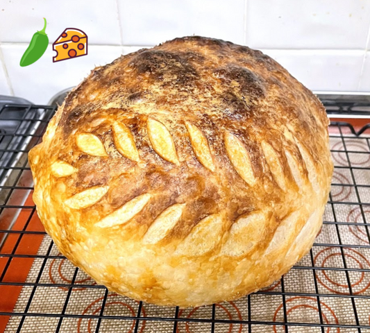 Cheddar & Jalapeño Sourdough Boule